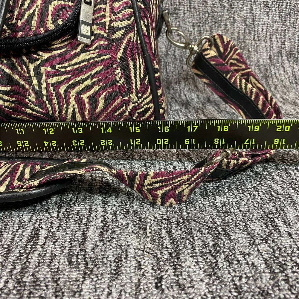 Vintage DVF Diane‎ Von Furstenberg Jacquard Satchel Weekender Travel Bag Strap
